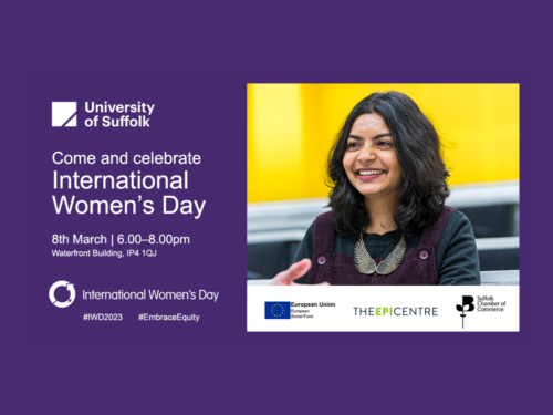 Celebrating International Women's Day at the University of Suffolk, Waterfront Building
