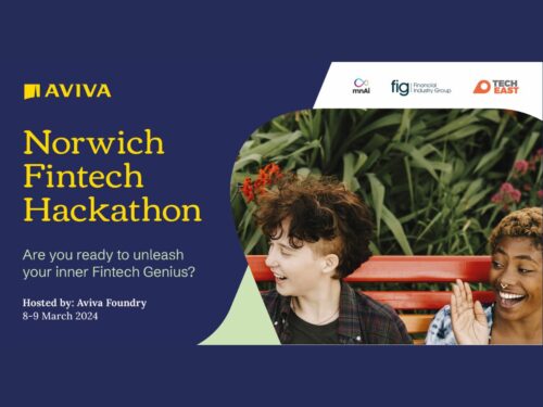 Aviva Foundry and supported by Tech East, FIG and New Anglia LEP, the Hackathon